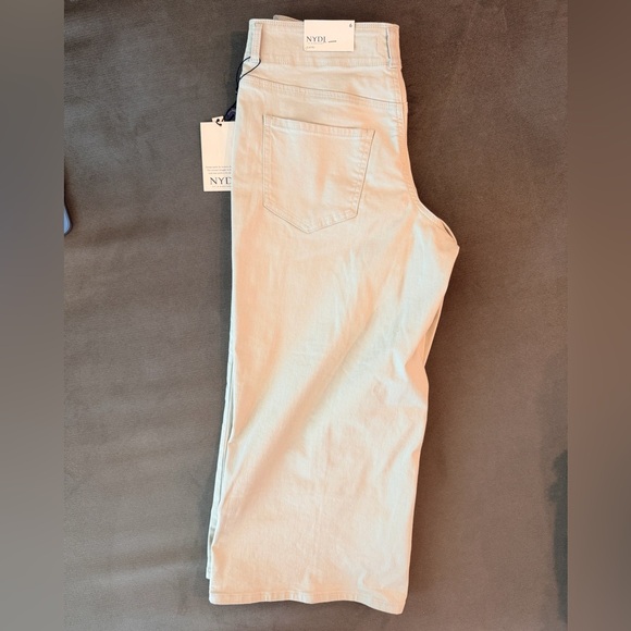 NYDJ Brigitte Wide Leg Capri Pants in Beige